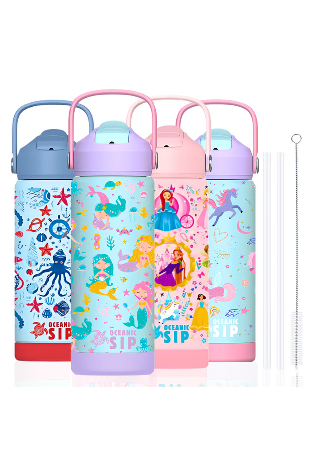 550ml Girls Stainless Steel Water Bottle – Leak-Proof, Insulated Kids Water Flask for School
