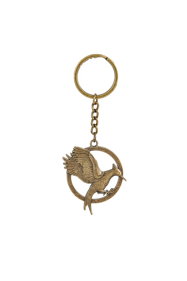 Keychain Fashion Vintage Charm Movie Keyring Catching Fire Keychain The Hunger Games 2 Pendant Neckl