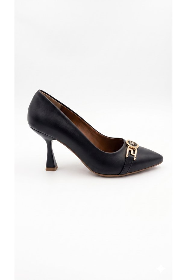 Elegant Heeled Shoes with Metal Buckle Pc-55137