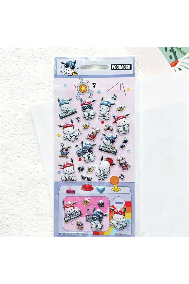 Joytop 1pcs-C Genuine Sanrio Hello Kitty 3D Stickers Toy Cartoon Pochacco Scrapbook Decor Materials