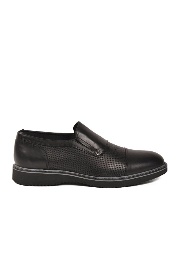 Black Genuine Leather Men's Casual Shoes
