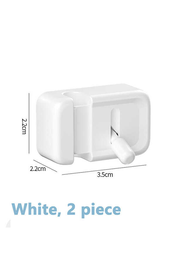 White 2 piece Cable Management Clip For Desk - Simple No-Drill Edge-Mounted Cord Organizer For Charg