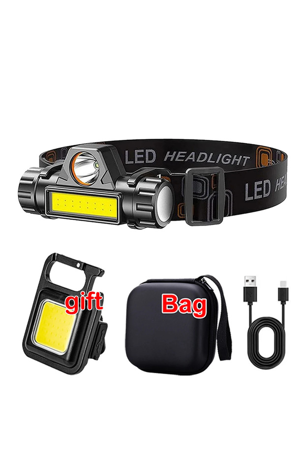 Popular Set 1-5PCS Rechargeable COB LED Headlamp Strong Magnetic Powerful Headlight Super Bright Wat