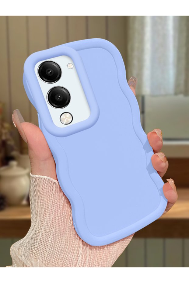 Vivo Y19 Compatible Simple Blue Silicone Phone Case Shockproof