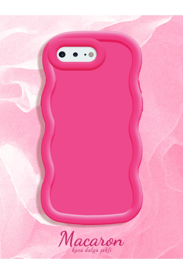 Simple Red Silicone Phone Case Compatible with iPhone 7 Plus Shockproof