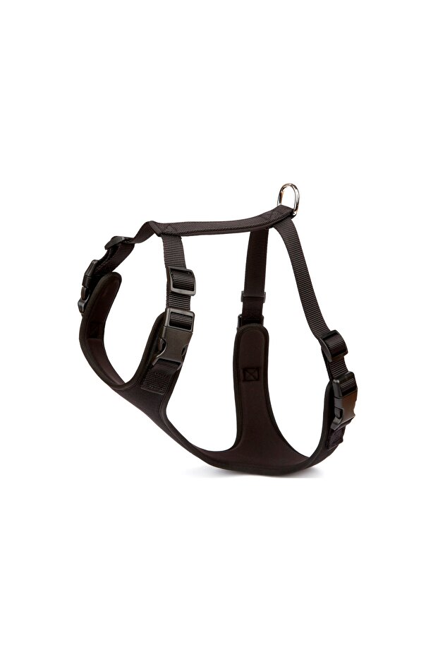 Doggie Havalı Pad Woven Dog Chest Harness 60/85 cm Black - Adgt10-Xl-Syh