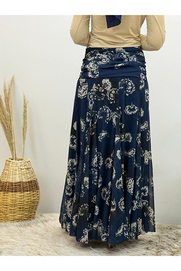 Lined Patterned Skirt - 4