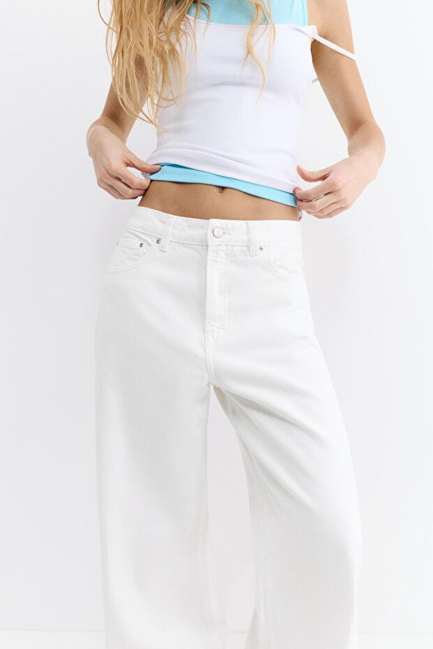 Orta bel baggy jean - 6