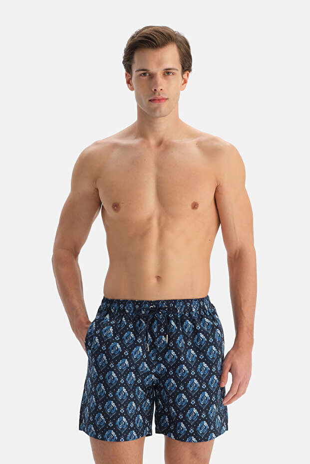 Multicolor Ethnic Patterned Mid-Shorts - 4