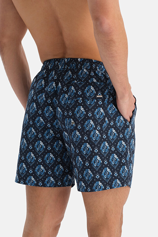 Multicolor Ethnic Patterned Mid-Shorts - 6