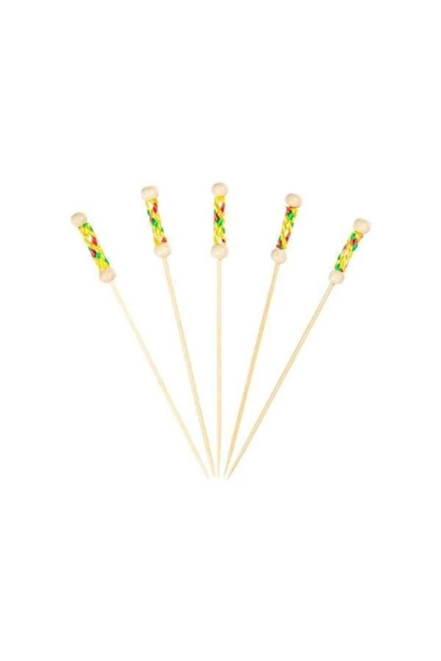 Bamboo braided yellow toothbrush 12 pieces