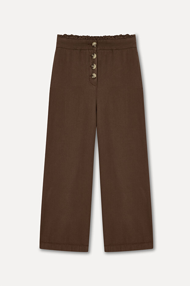 Women's Brown Cloutte Fit Pants