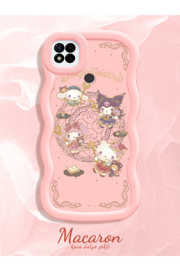Simple Pink Silicone Phone Case Kitty Pattern Shockproof Compatible with Poco C31