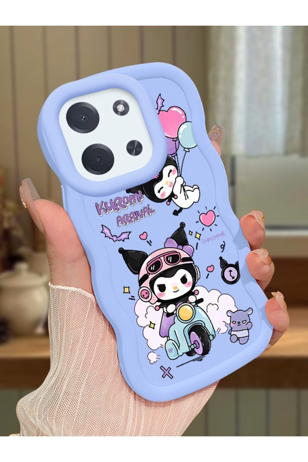 Poco C85 4g Compatible Shockproof Simple Blue Silicone Phone Case Kuromi Pattern
