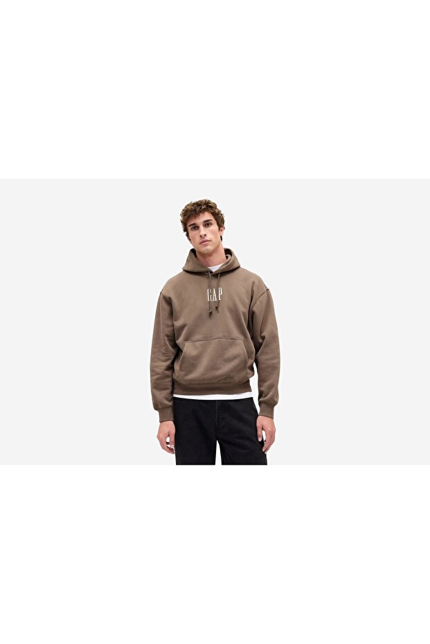 PULLOVER CU GLUGĂ CU LOGO-UL COMPANIEI