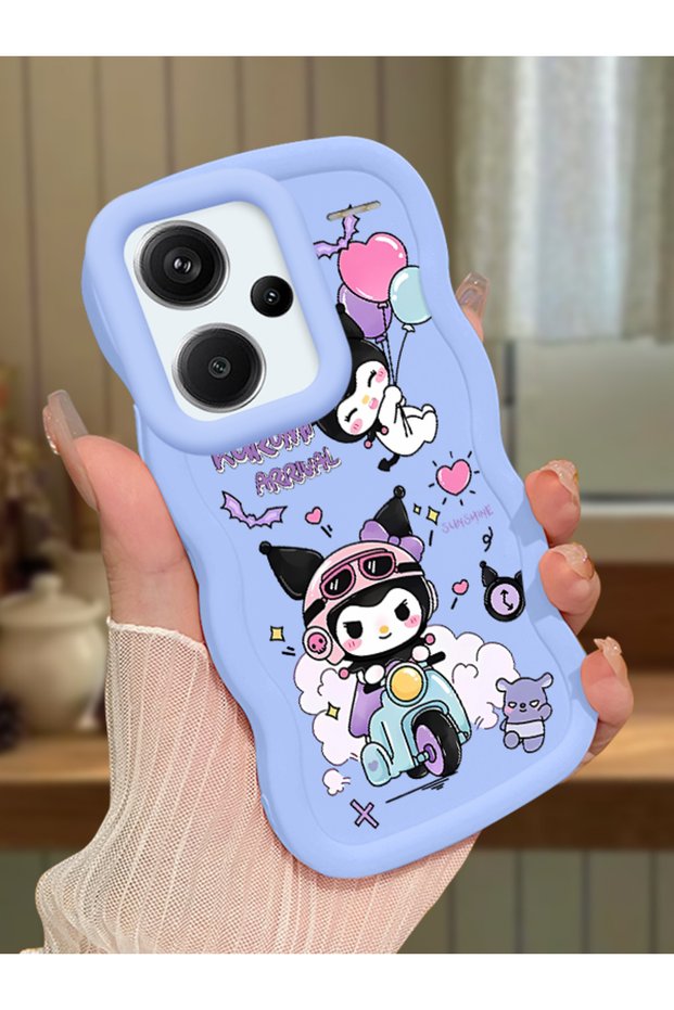 Redmi Note 13 Pro Plus 5g Compatible Shockproof Simple Blue Silicone Phone Case Kuromi Pattern