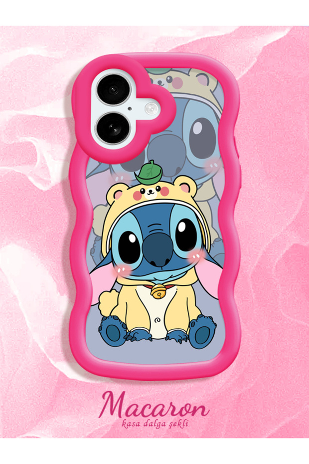 Shockproof Simple Red Silicone Phone Case Stitch Pattern Compatible with iPhone 17
