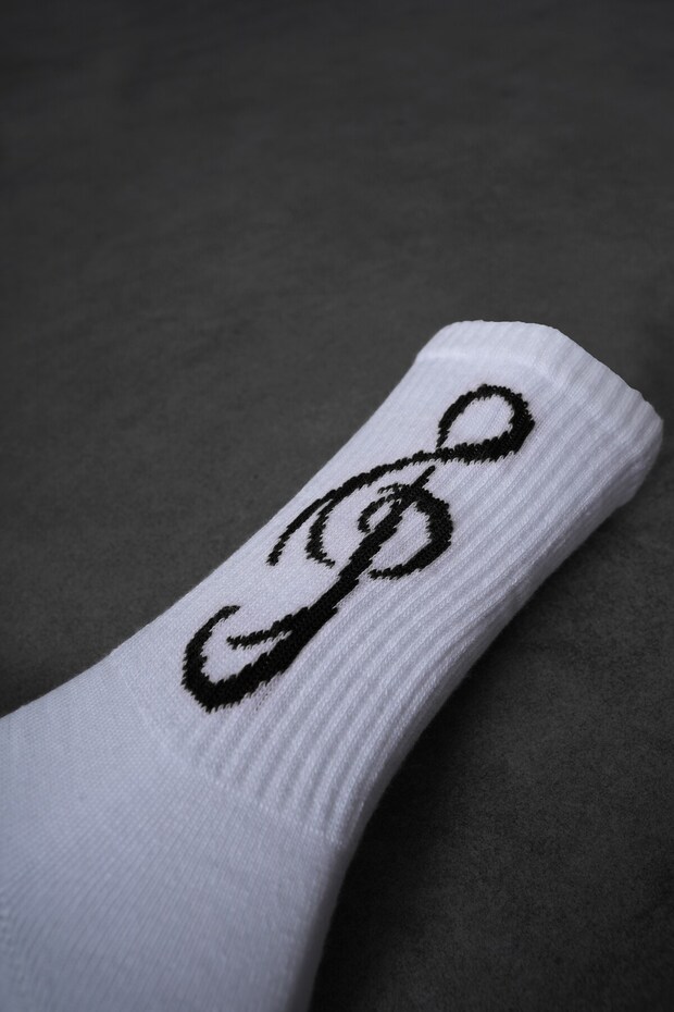 White - Black Symphony Socks - 2