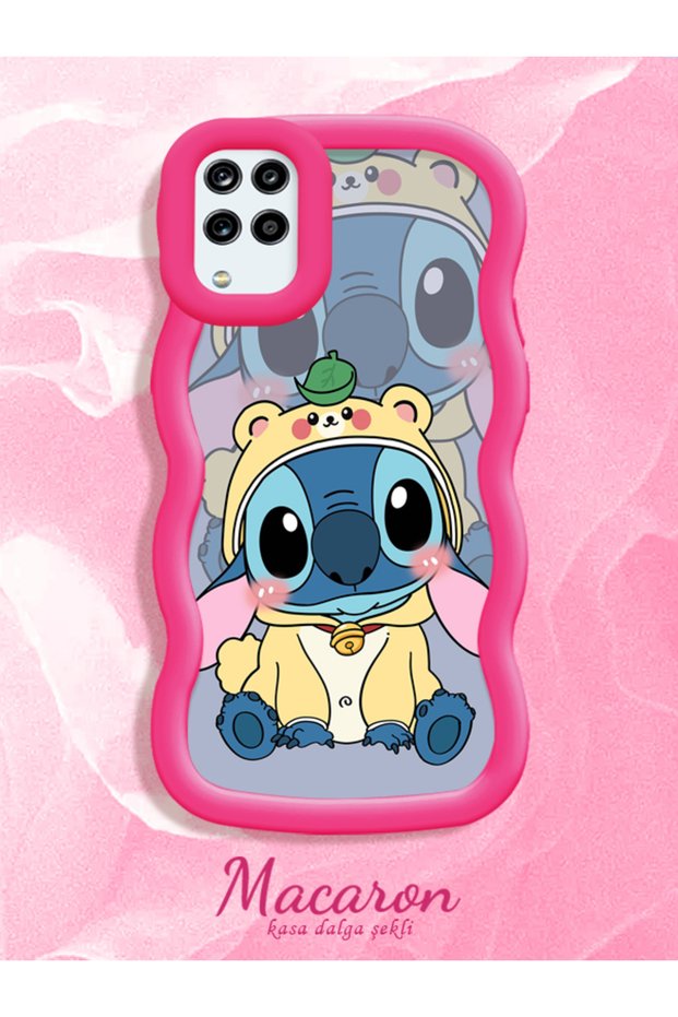 Simple Red Silicone Phone Case Stitch Pattern Compatible with Samsung Galaxy A12 Shockproof