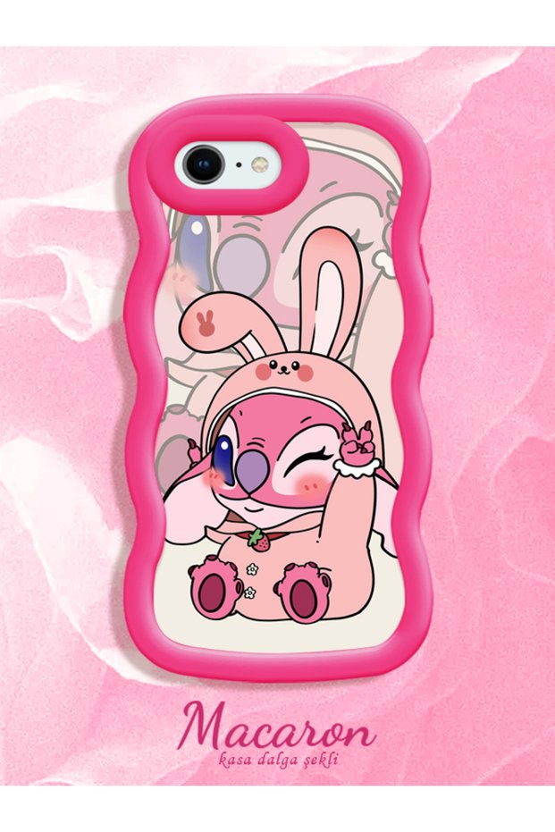 Simple Red Silicone Phone Case Anti-Knock Cute Pattern Compatible with iPhone 6 Plus