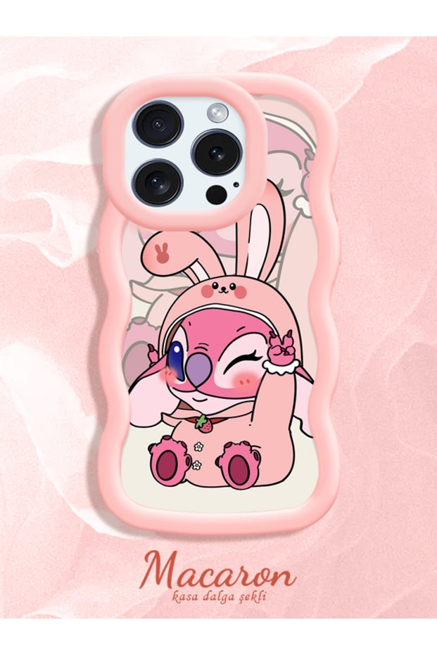 Simple Pink Silicone Phone Case Compatible with iPhone 16 Pro Max Shockproof Cute Pattern