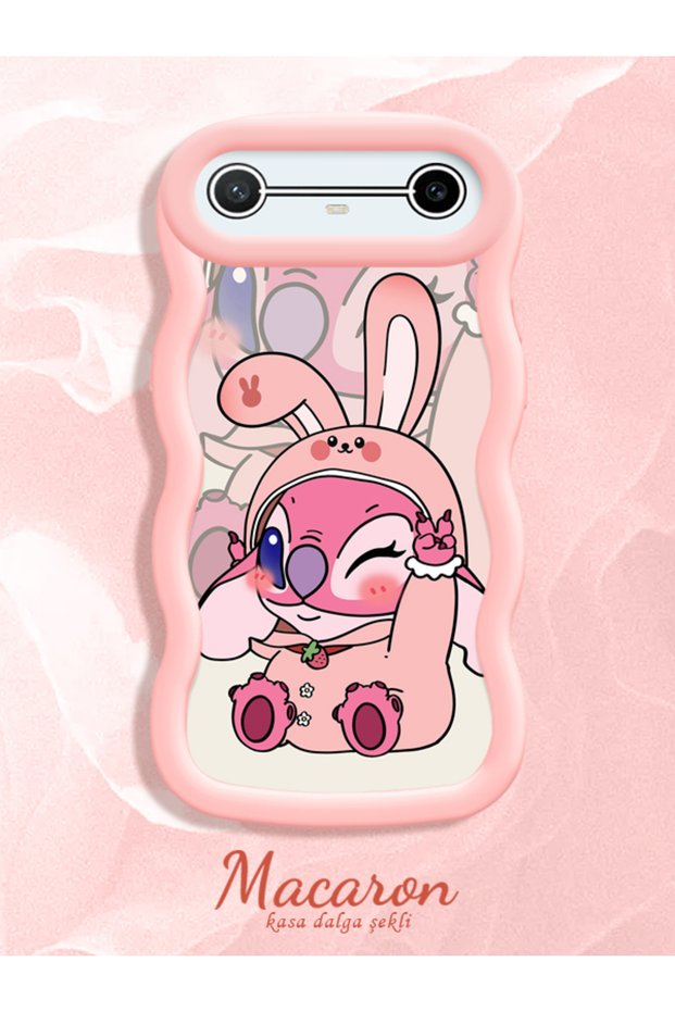 Simple Pink Silicone Phone Case Cute Pattern Compatible with Tecno Pova Slim Shockproof