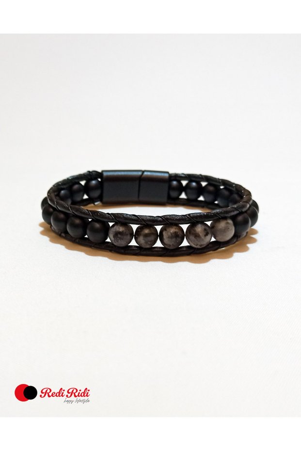 Natural Stone Leather Bracelet Model.6281