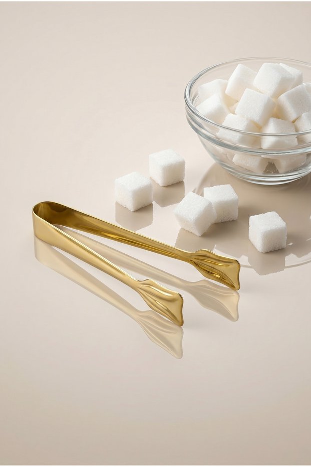 Stainless Steel Gold Sugar Tongs – Mini Serving Tongs for Coffee Tea Turkish Delight Presentation |   12 cm
