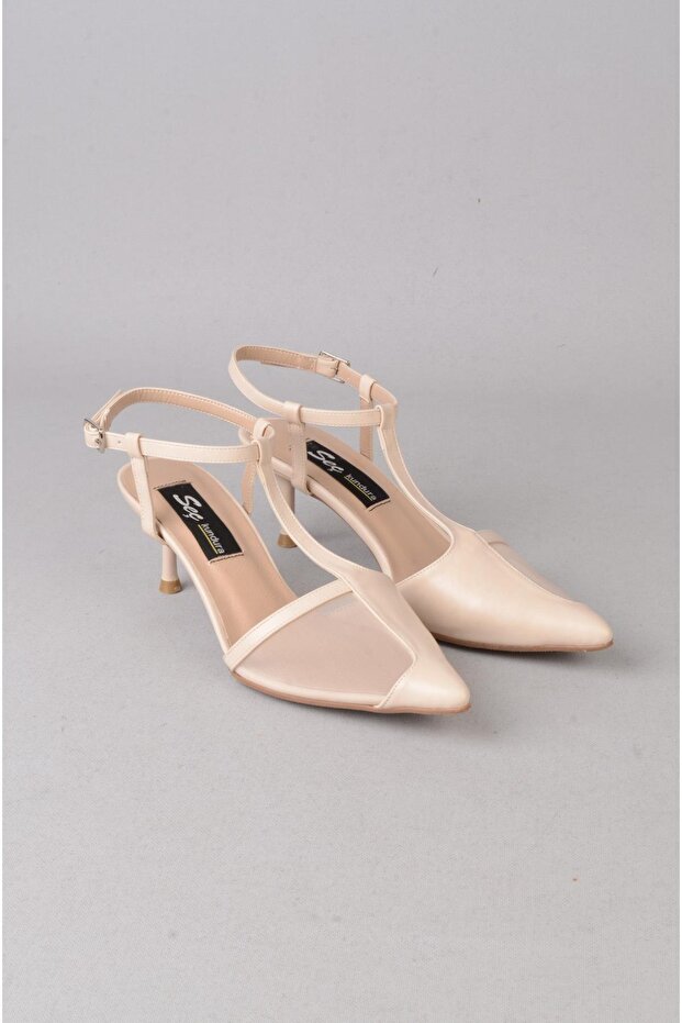 Select 8581 women's heel shoe (heel height: 7 cm) beige
