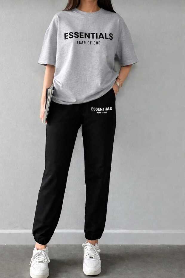 T-Shirt Sweatshirt with Essential Print, Sweat-Absorbing Women's / Girls' Model