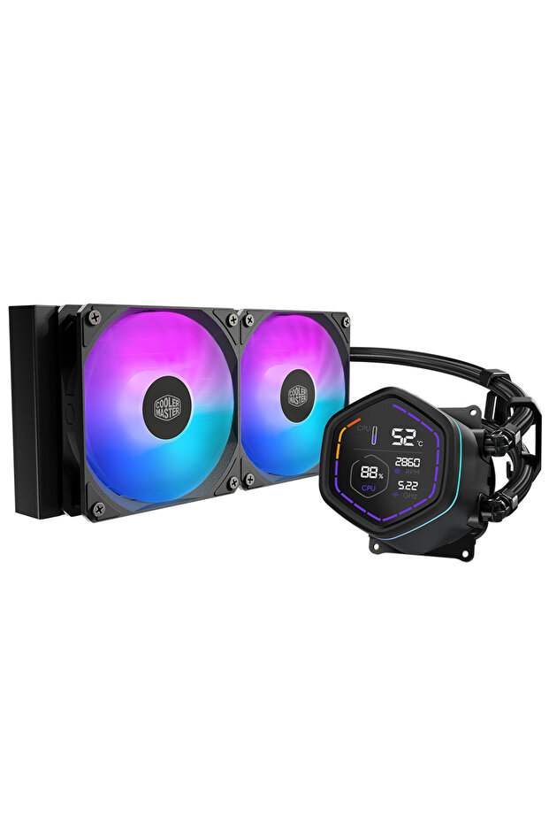 ماستر ليكويد كور نيكس ديجيتال 240 ARGB MLX-D24M-A18PA-RD 240 ملم أسود مع نظام تبريد سائل للمعالج