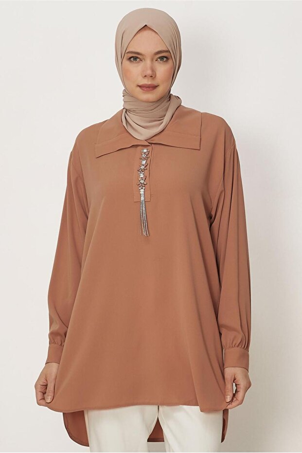 Stone Print Detail Tunic 46379