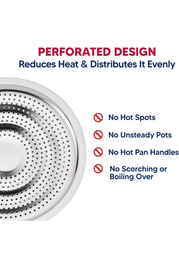 Heat Diffuser Reducer Flame Guard Simmer Plate, Stainless Steel