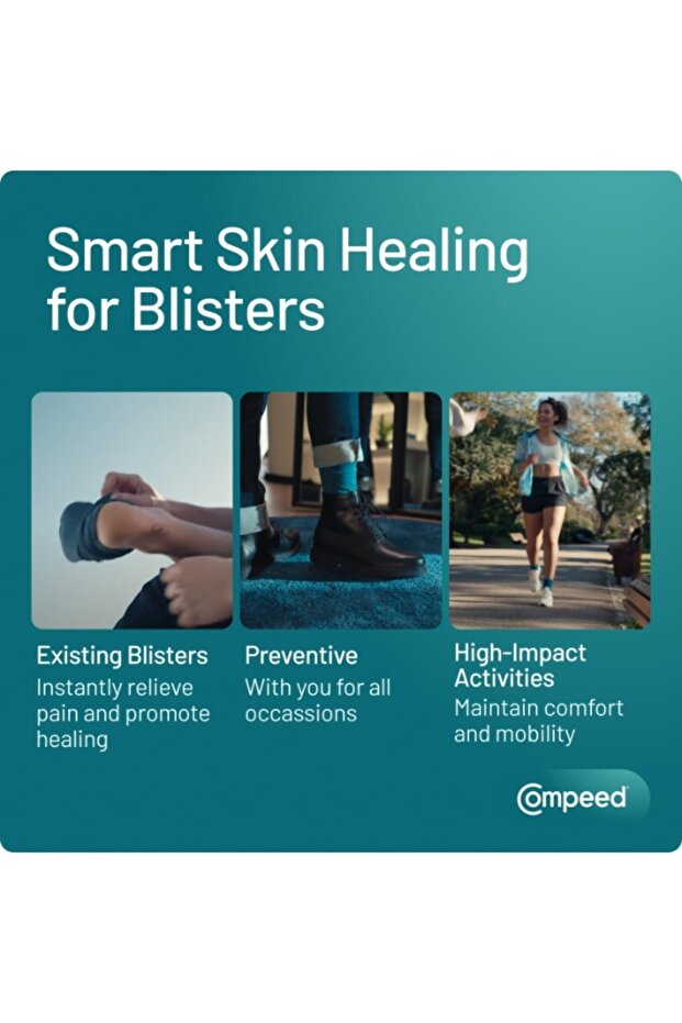 Medium Blister Plasters (5-Pc Pack) - Instant Pain Relief & Hydrocolloid Healing - 3