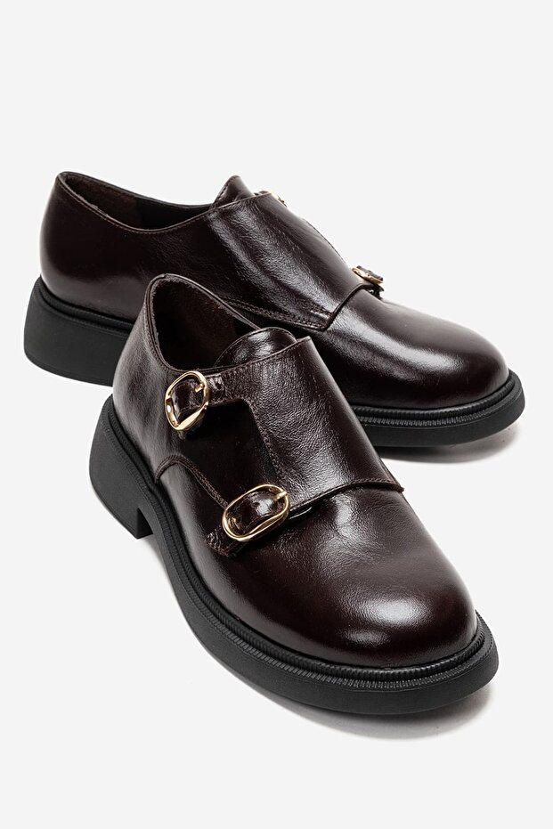 Evelyn Women's Genuine Leather Loafer Brown