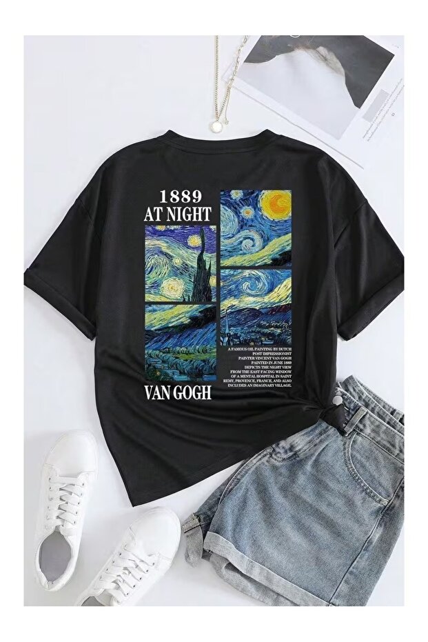 Van Gohg Back Printed Unisex Oversize Tee / T-Shirt