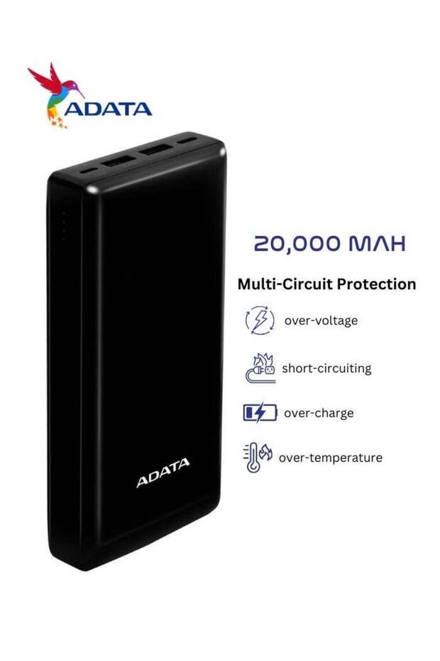 Power Bank C20 | 20,000 mAh | USB Type-C and Type-A | Multi-Circuit Protection | Compatible wi