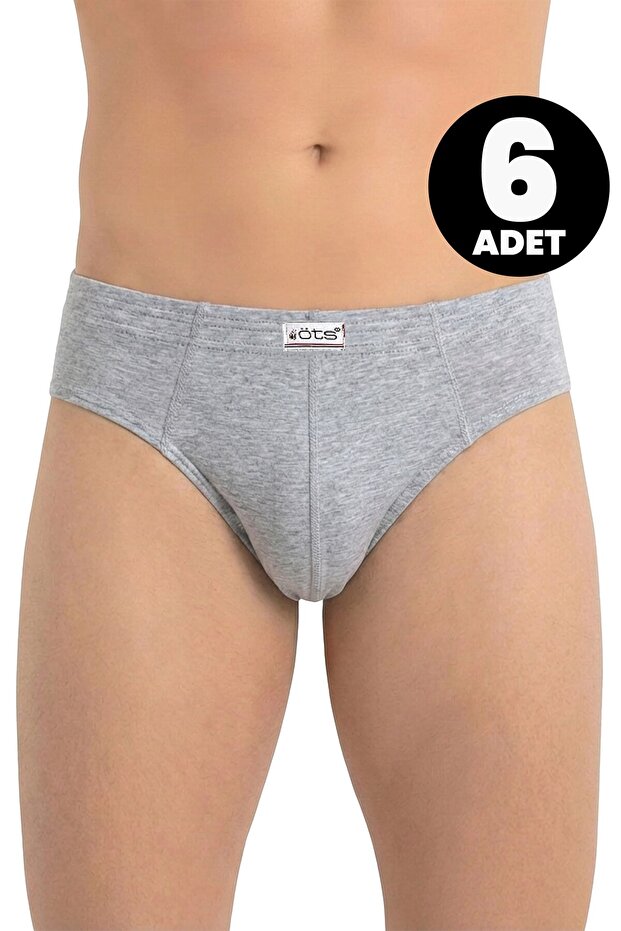 Men's 6-Piece 100% Cotton Underwear, Slim Fit, Thin Edge, Daily Classic Model (2201-6)