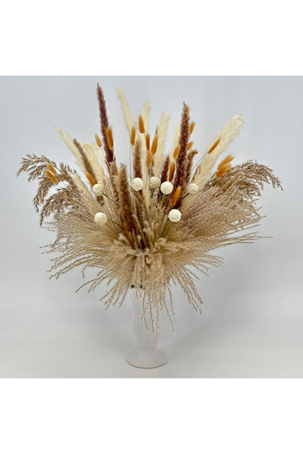 105 Pcs Natural Dried Pampas Grass Dried Flowers for Boho Wedding Floral Arrangements Office Home Decor