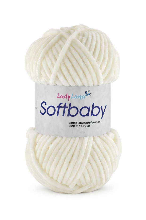 Softbaby (Velvet-Chenille) Hand Knitting Yarn 503 Light Cream