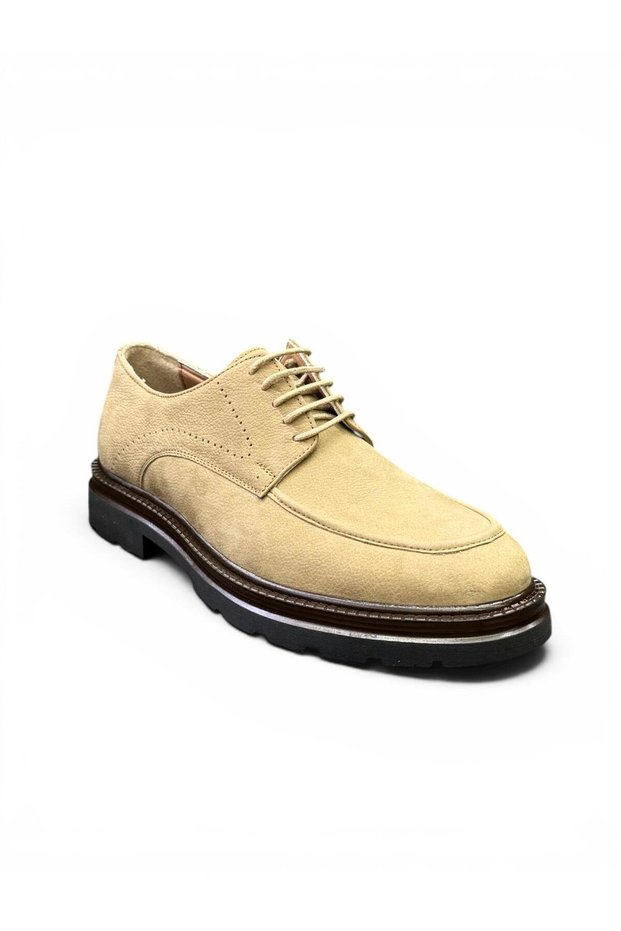 Genuine Leather Men's Classic Shoes Thick Sole Lace-Up New Season