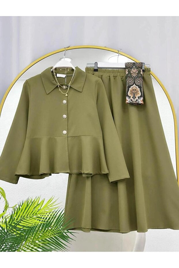 Six-Piece Ruffled Skirt Set