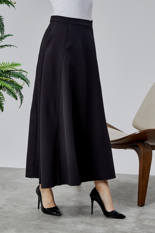 Lined Crepe Skirt - 4