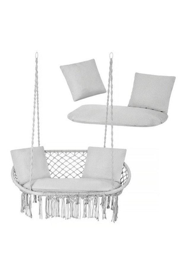 Double Hanging Cushion, Gray,