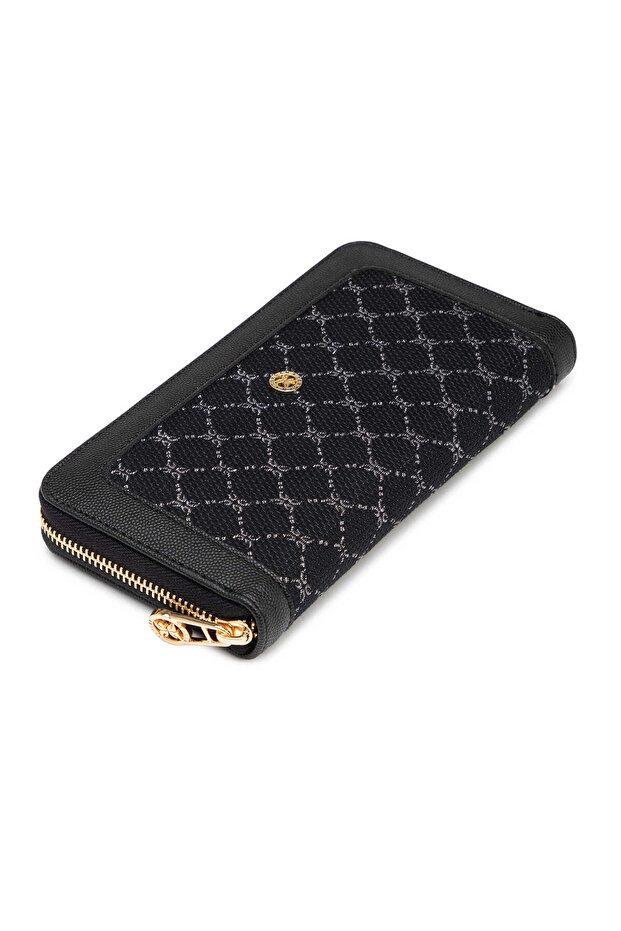 Black Print Women's Wallet - S1Cb00055826-P1Q