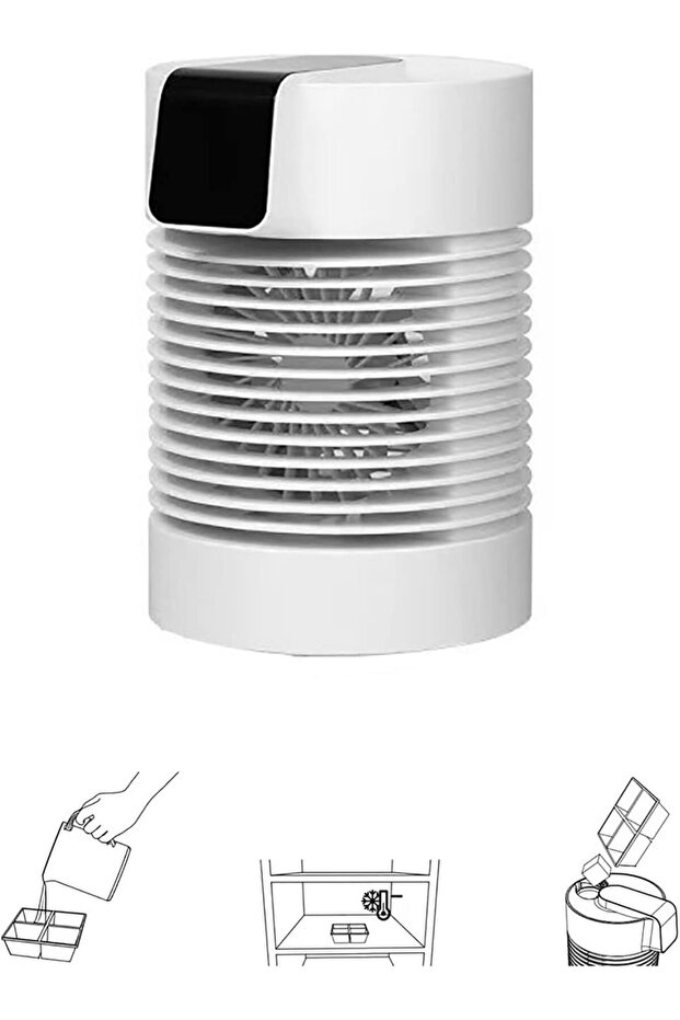 Portable Bladeless Tower Fan,Oscillating Air Circulator with 3 Variable Speeds