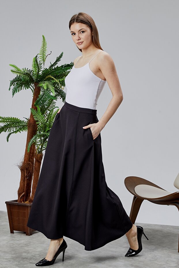 Lined Crepe Skirt - 2