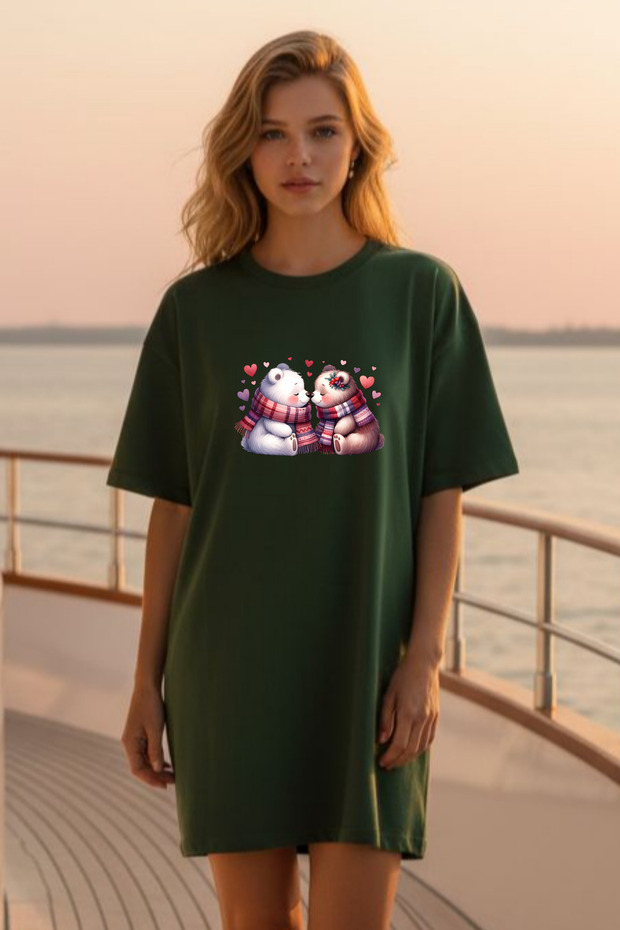 Plus Size Women Short Sleeve Crew Neck T-Shirt Dress Nightgown Comfy Cotton