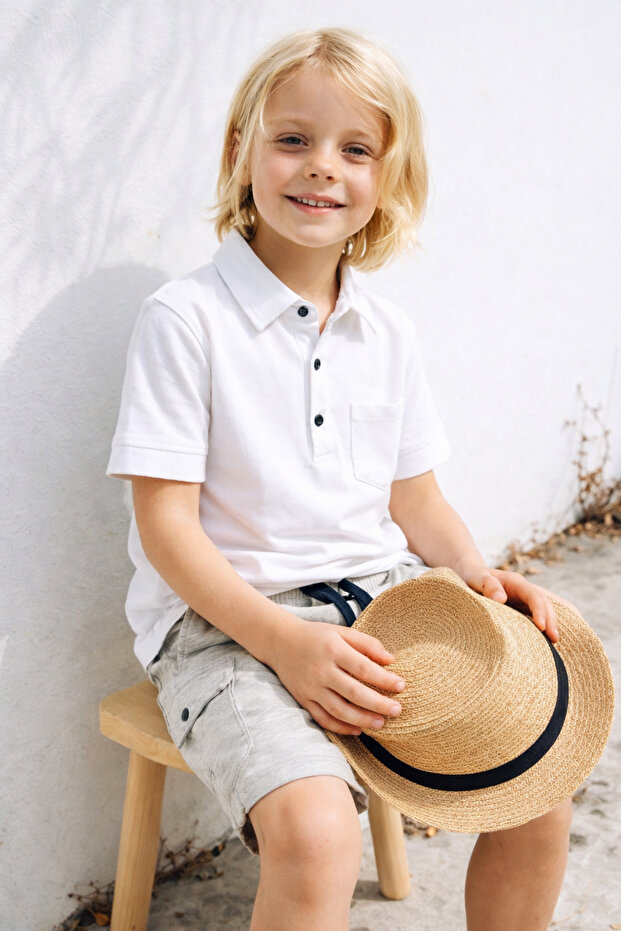 Boy's Polo Collar T-Shirt Shorts Set Summer Casual Daily Combination