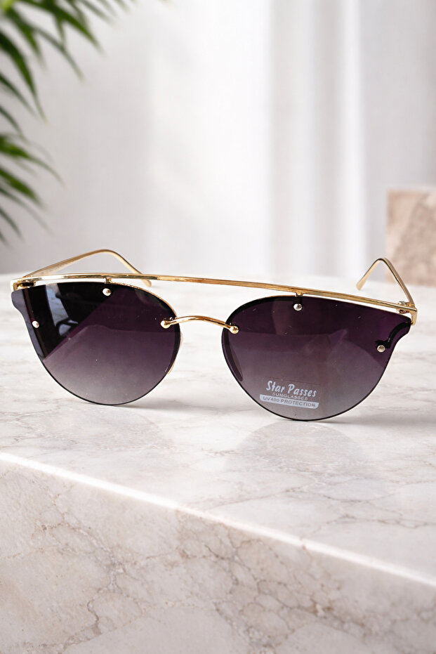 Transparent Cat Model Metal Frame Sunglasses